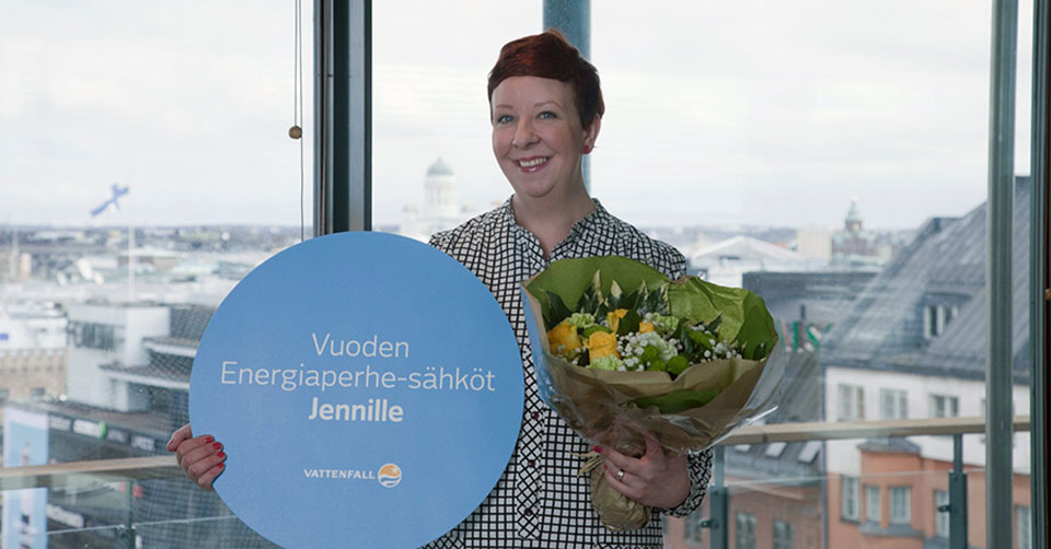 Jenni Kokander vuoden Energiaperhe-kilpailun voittaja