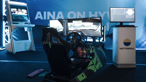 Retropelejä ja racing rig Vattenfallin pisteellä
