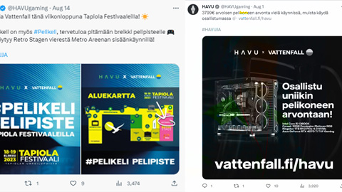 Somepostauksien kuvakaappauksia