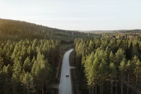 Auto ajamassa metsän keskellä 480x320.jpg