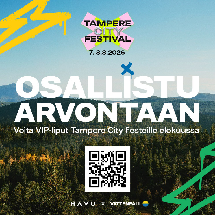 Osallistu kisaan ja voita VIP liput Tampere City Festeille 2026